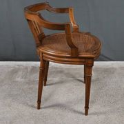 Small Office Armchair in Walnut, Louis XVI style – Late 19th century