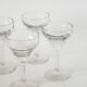 Set of 4 moulded glass wine glasses, 1920