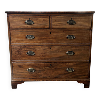 19th century Georgian antique mahogany chest of drawers
