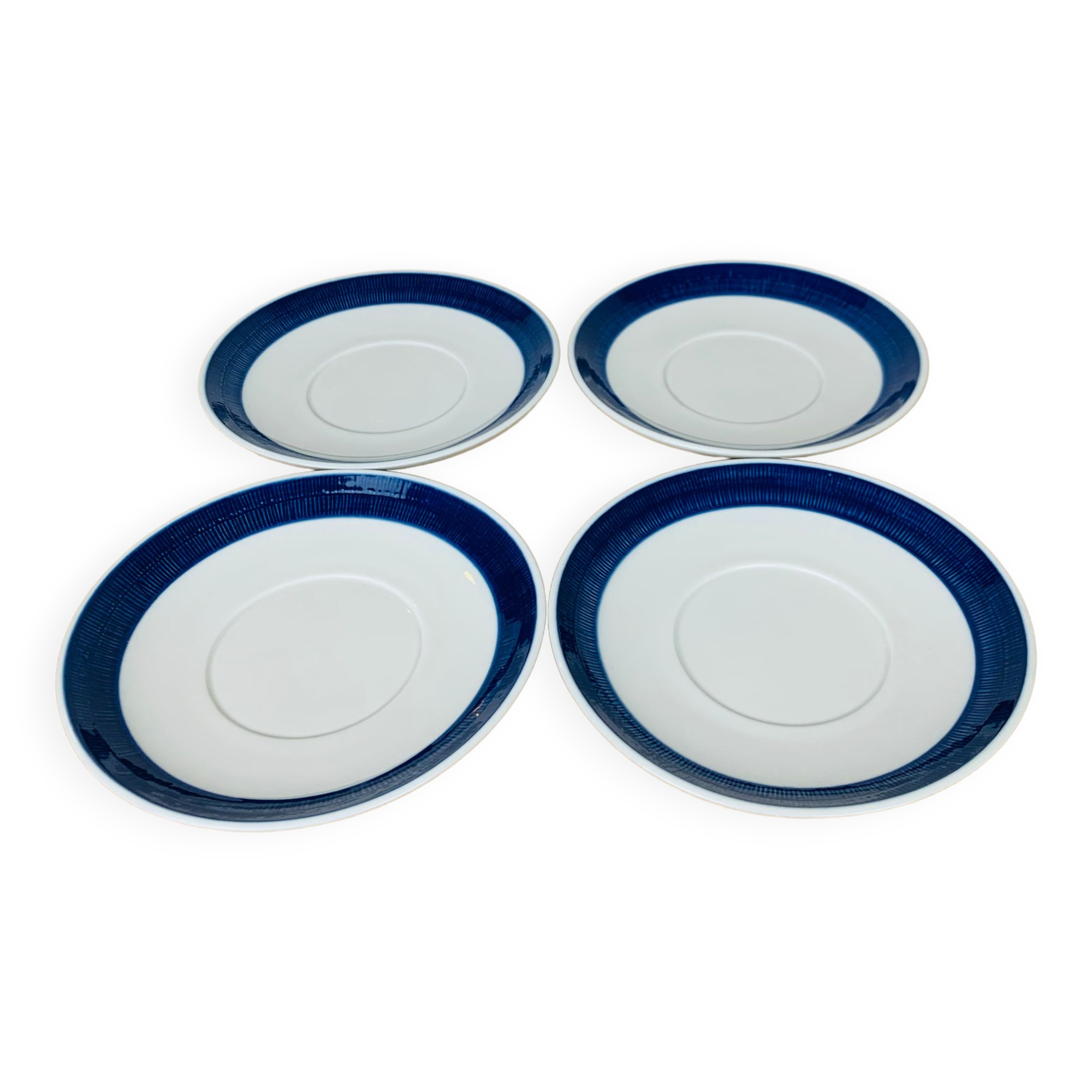 4 plates dessert ceramic tea Koka by Rörstrand Sweden, Scandinavian