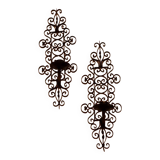 Paire de appliques en métal noir vintage