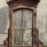 19th century Directoire style cast iron window - Sitting dog