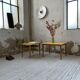 Duo de tables basses bois jaune
