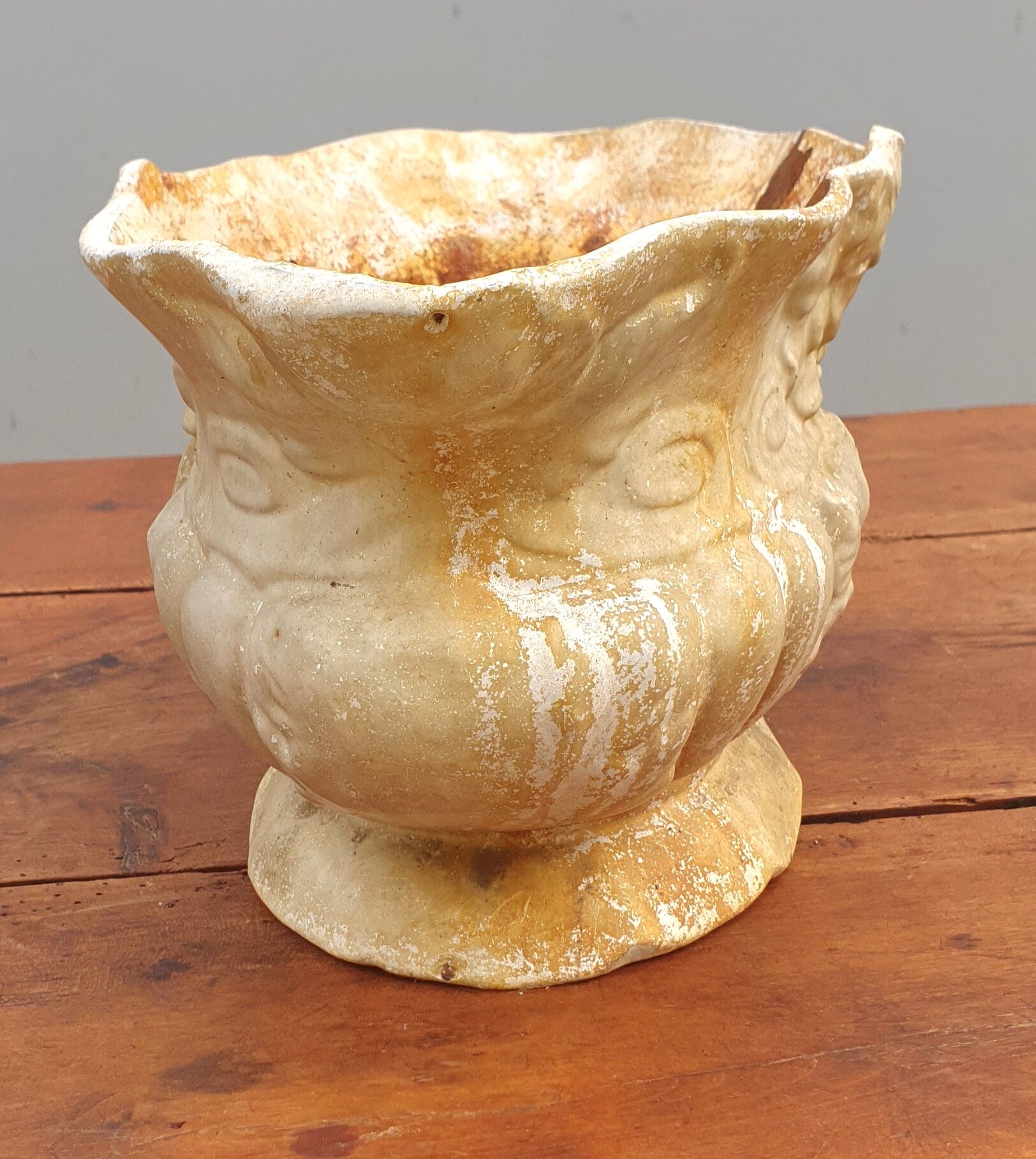 Old cast iron planter