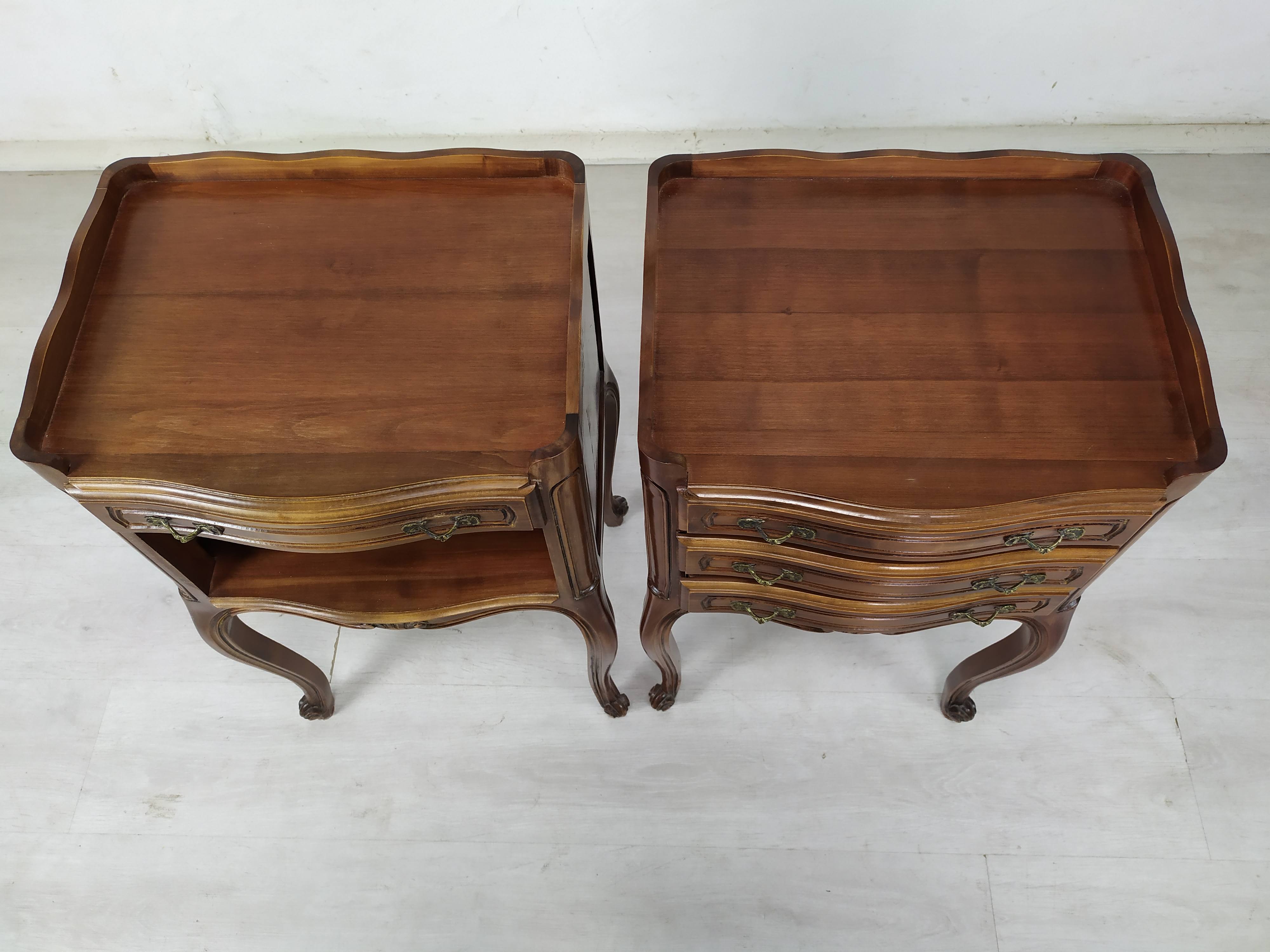 Pair of Louis XV style bedside tables