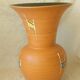 Vintage 1950s enamelled terracotta ceramic vase.