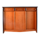 Wooden sideboard with fuchsia pink and black formica, 1950s, 130x50x100cm