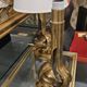 1970s pair of brass table lamps from France
