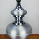 70s space age lamp, chrome and brushed aluminum