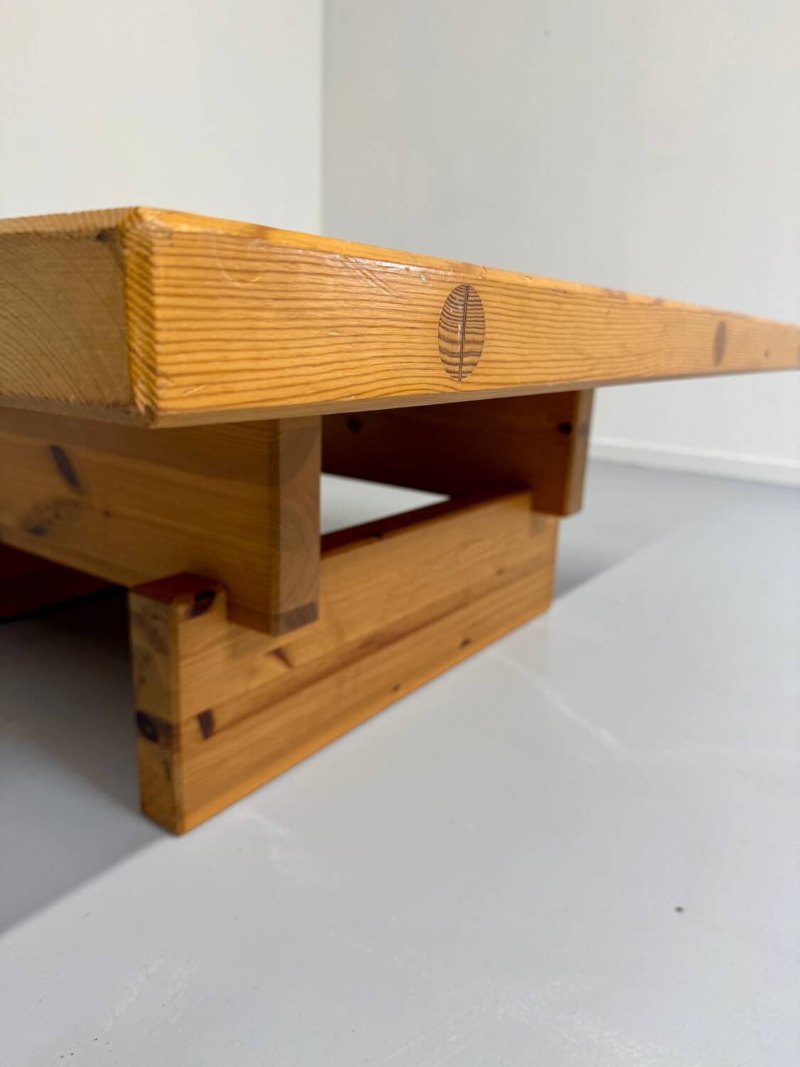 Pine coffee table "Kvadrat" design Wilhelmsson Andersson and Söner