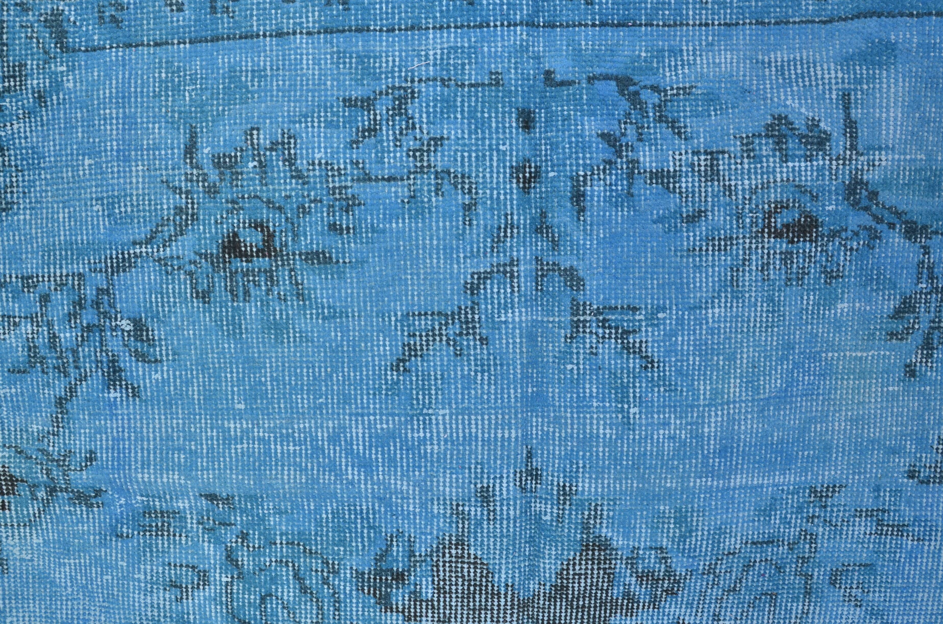 Blue Vintage Anatolian Floral Rug sku 2350