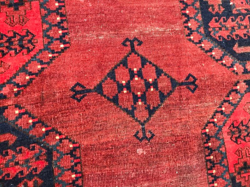 Large carpet former Turkmen afghan handmade 286 X 342 CM