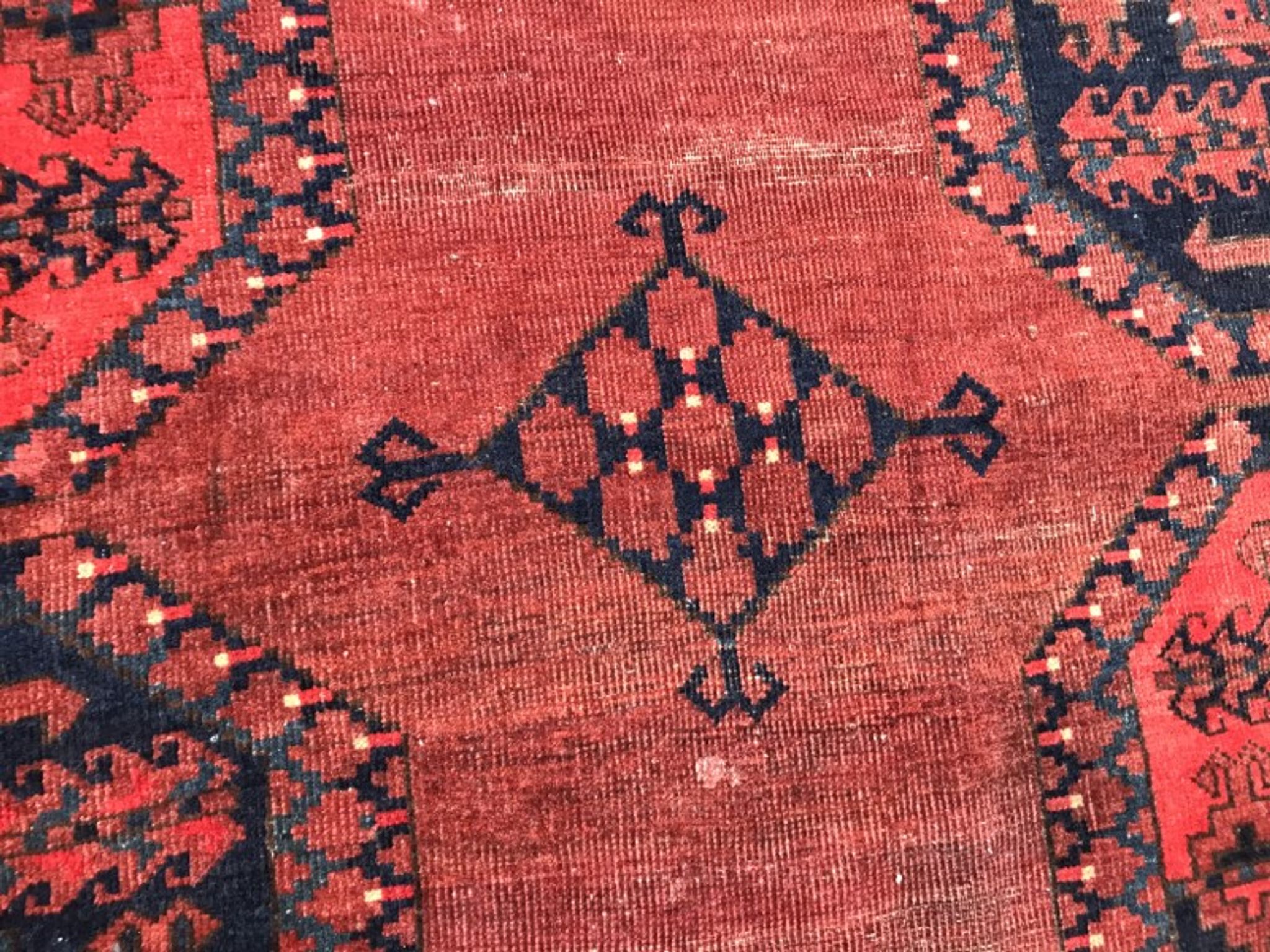 Large carpet former Turkmen afghan handmade 286 X 342 CM