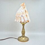 Cassis Cornuta shell lamp on a bronze base - Shell nightlight