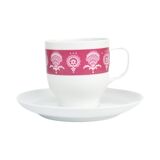 Cup and saucer, Wien style, Melitta, Germany, 1970s.
