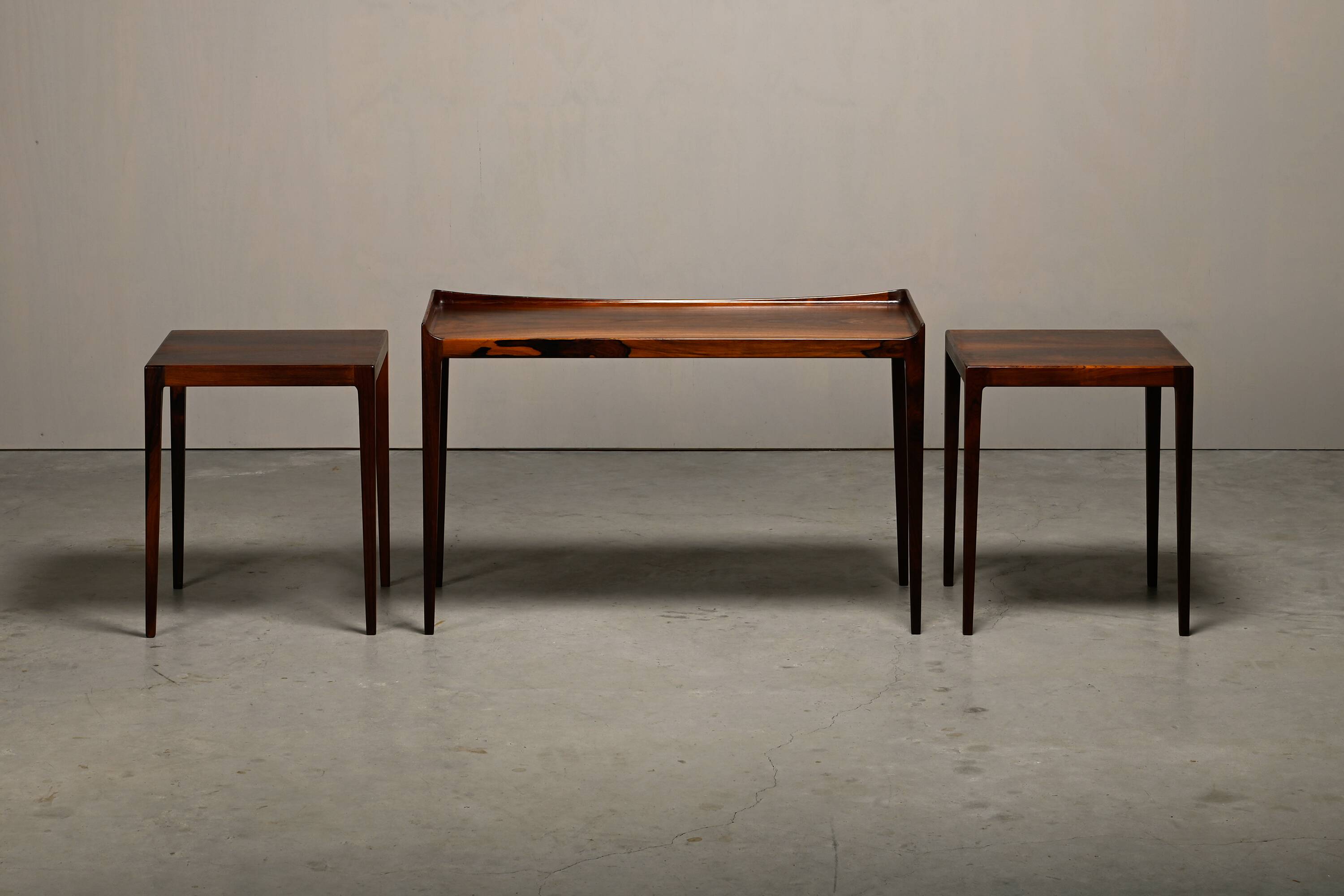 Kurt Østervig Rosewood Nesting Tables Model 223 for Jason Møbler, Denmark
