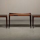 Kurt Østervig Rosewood Nesting Tables Model 223 for Jason Møbler, Denmark