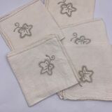 Embroidered linen tablecloth with 5 matching towels