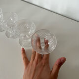Set of 4 crystal tasting glasses