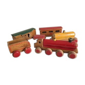 Former toy - train, locomotive and cars wooden