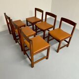 Lot of 6 old Scandinavian chairs "Corona" design 60s Lennart Bender