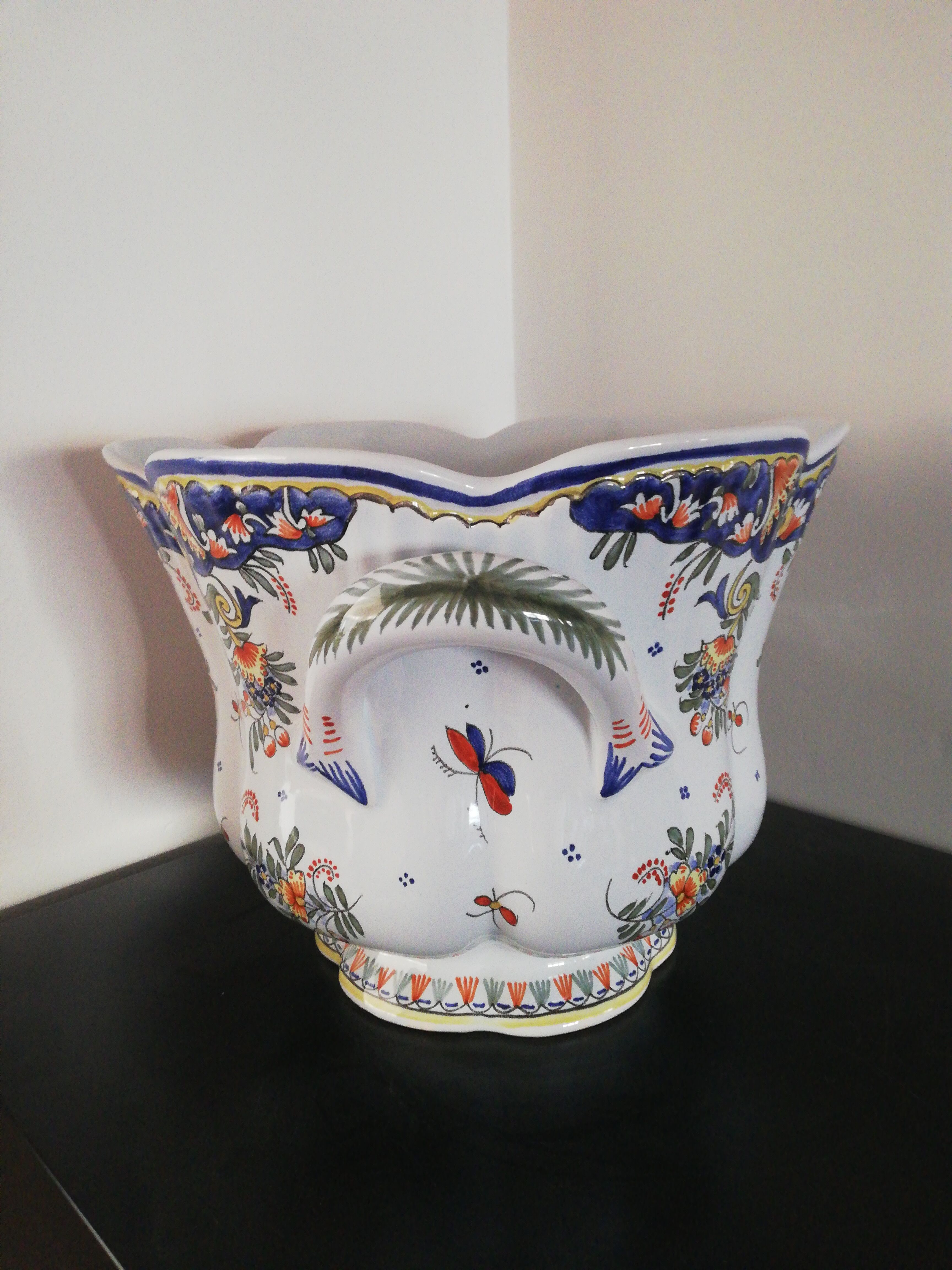 Earthenware pot cover Décor Desvres handmade AD