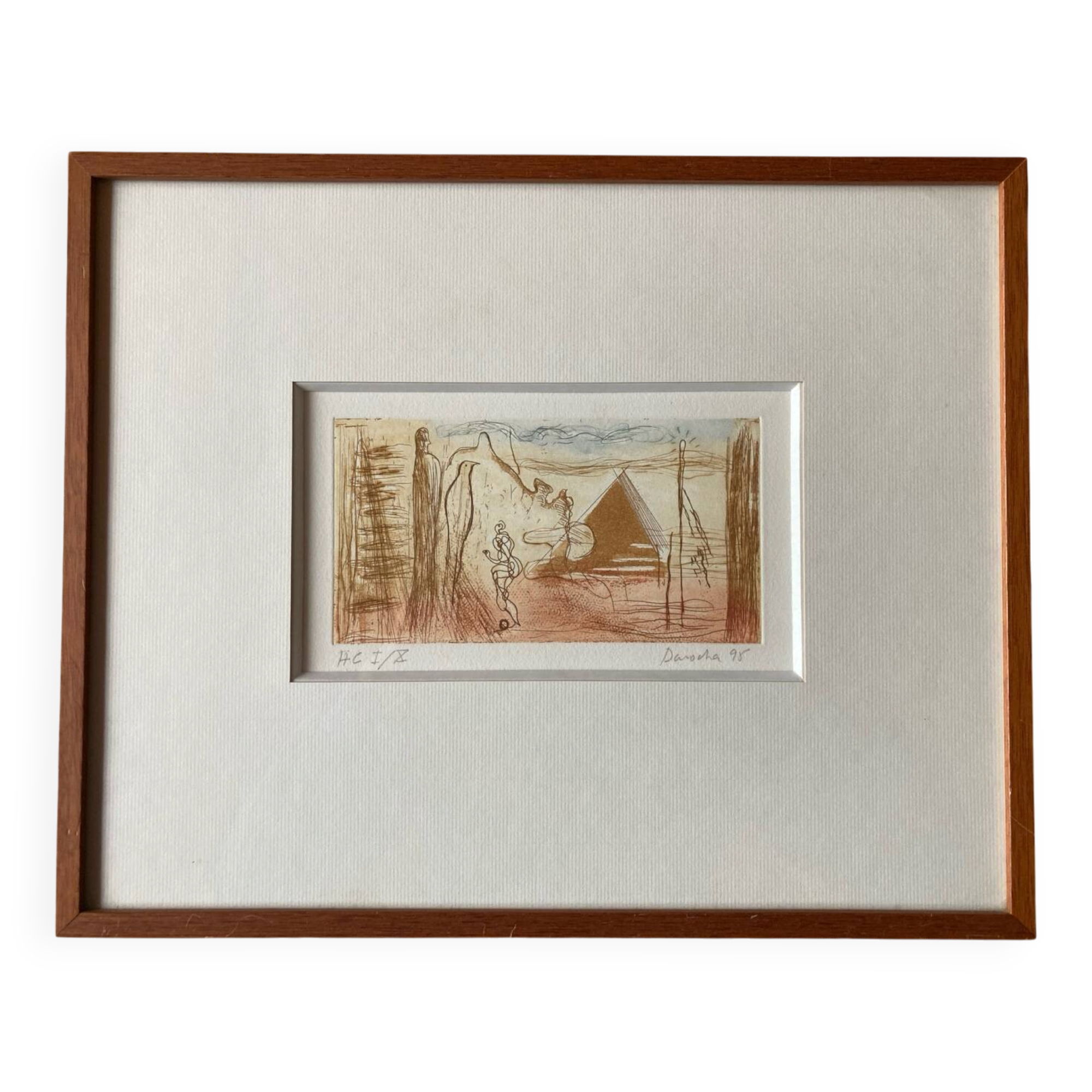 Three colour engravings, compositions by José Luis Darocha.