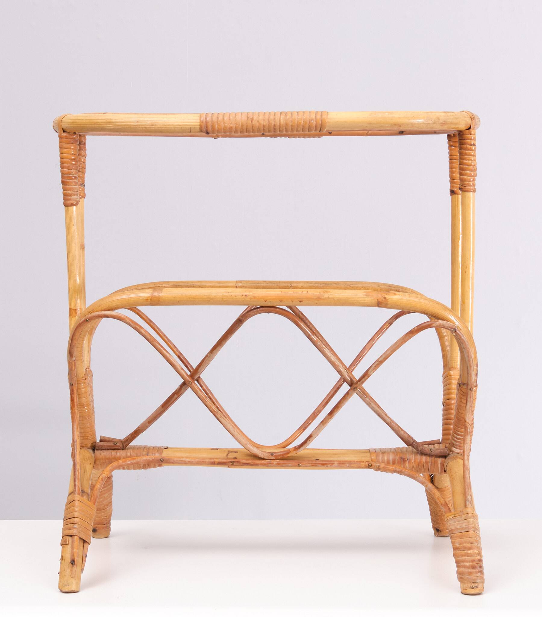 Rattan Magazine rack 1970s