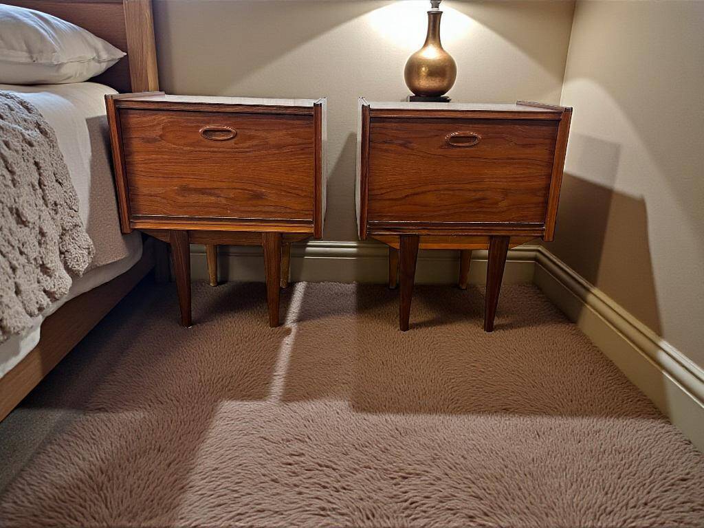 Set of 2 vintage bedside tables / night tables / mini cabinets