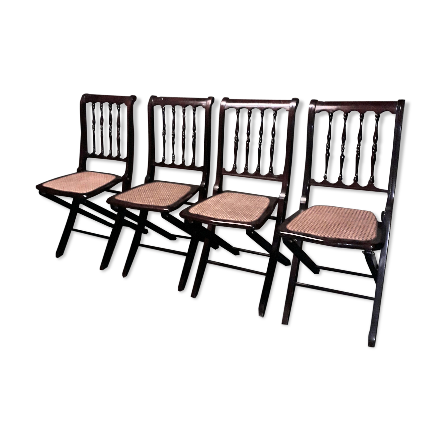4 cane folding chairs