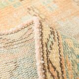 Orange vintage turkish rug, 6x9 feet vintage pastel orange carpet