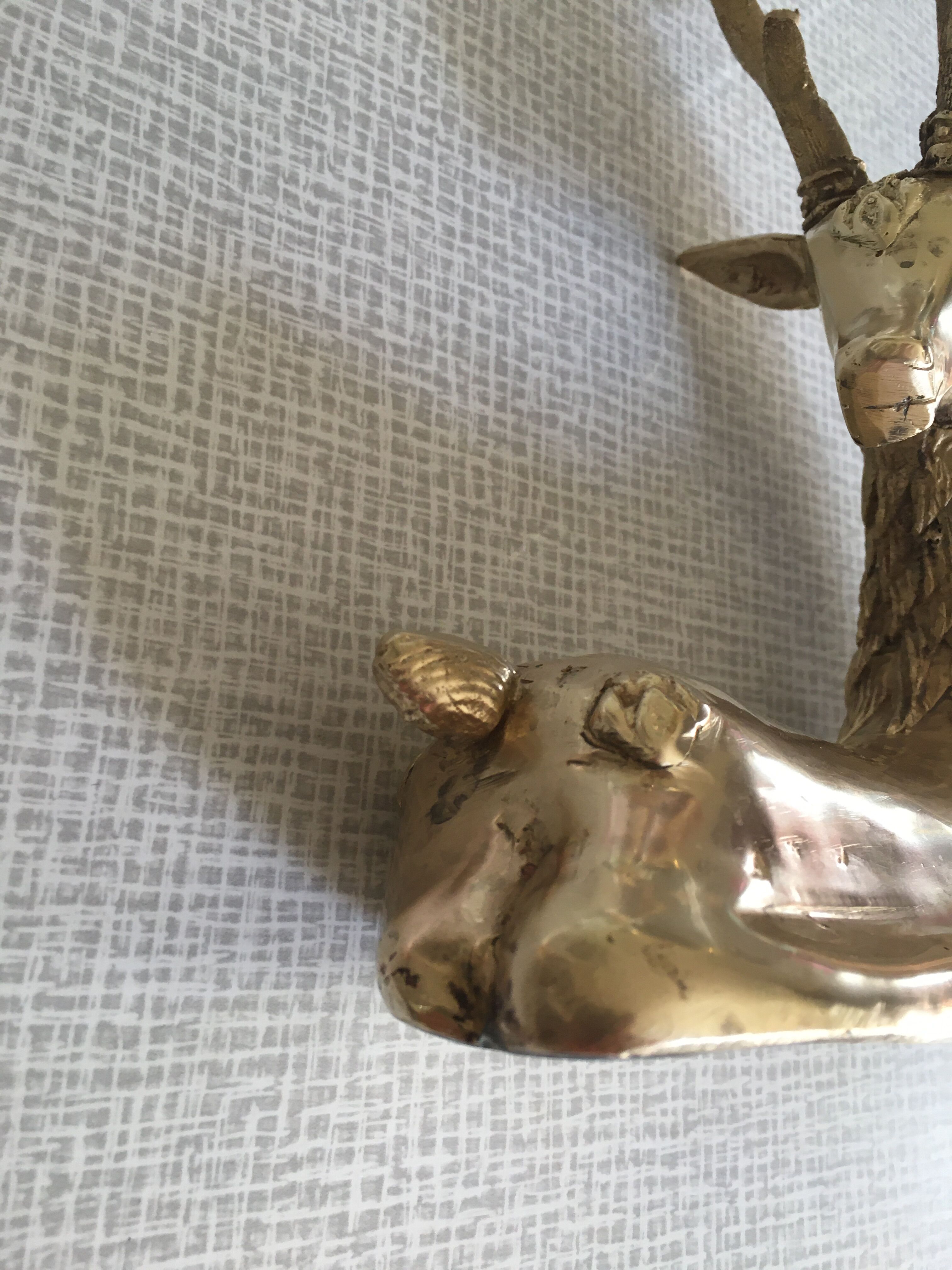 Vintage brass deer