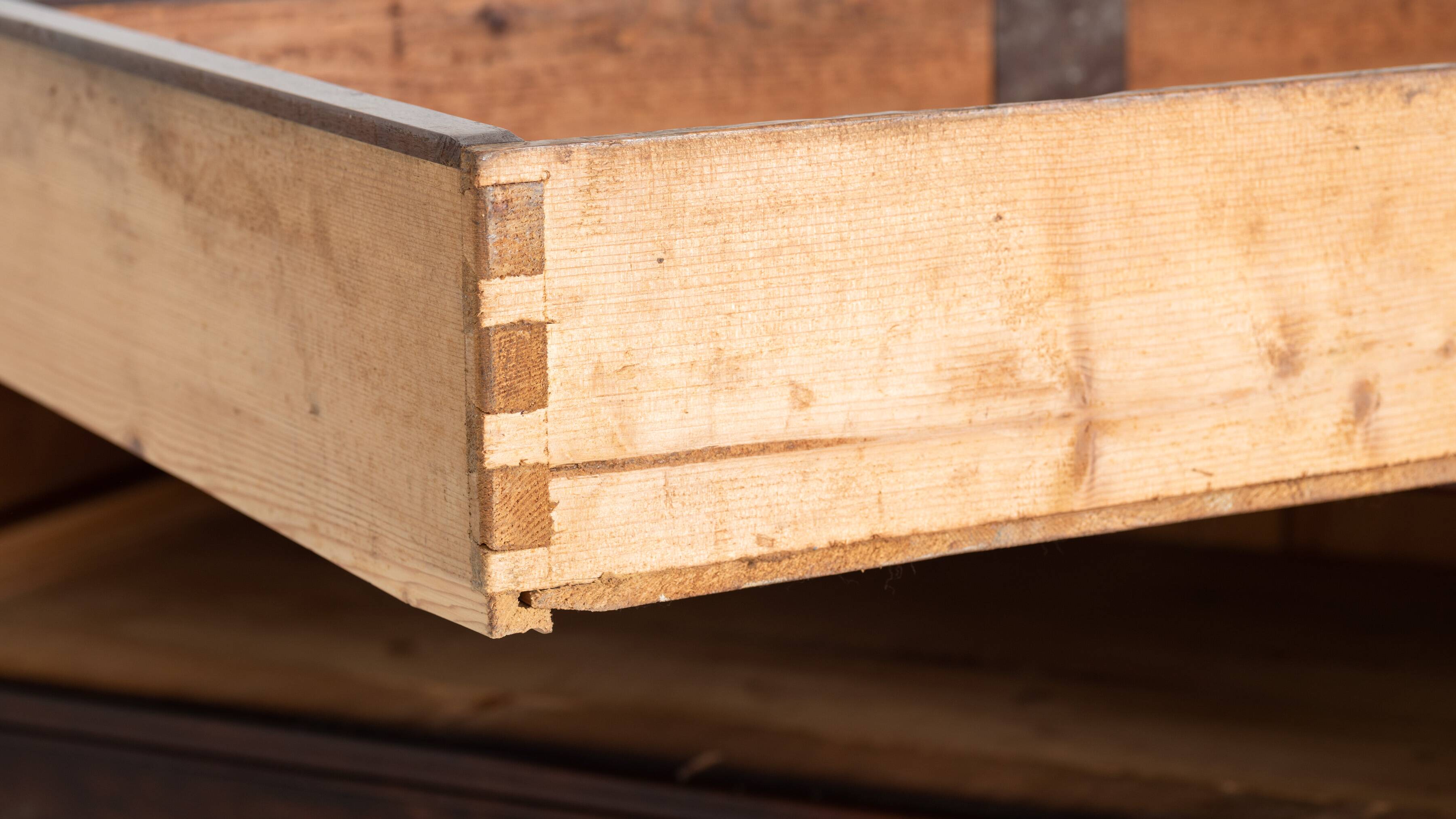 19th century walnut chest of drawers
