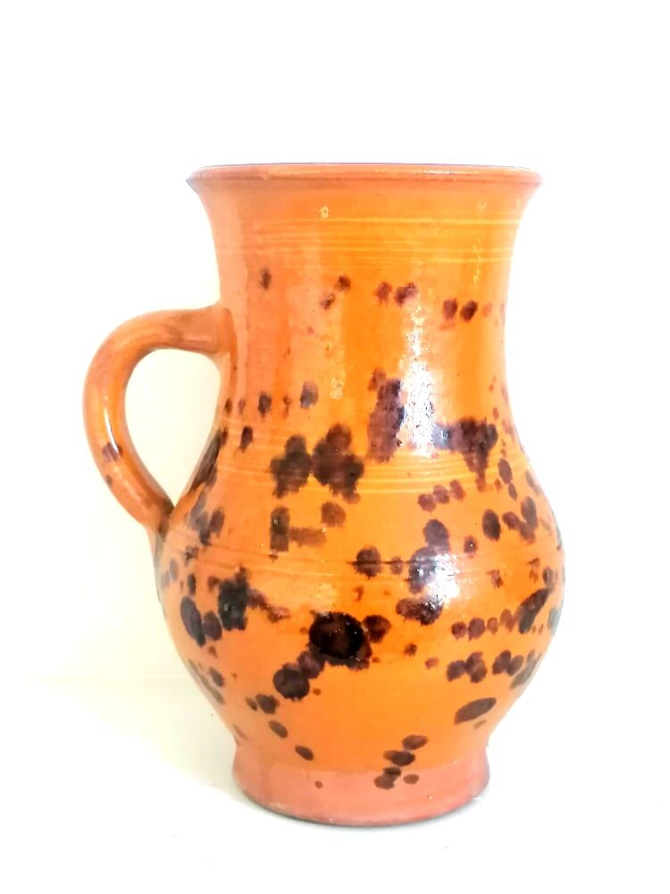 Spotted terracotta decanter, circa 1960