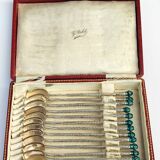 Boxed set of indonesion silver spoons