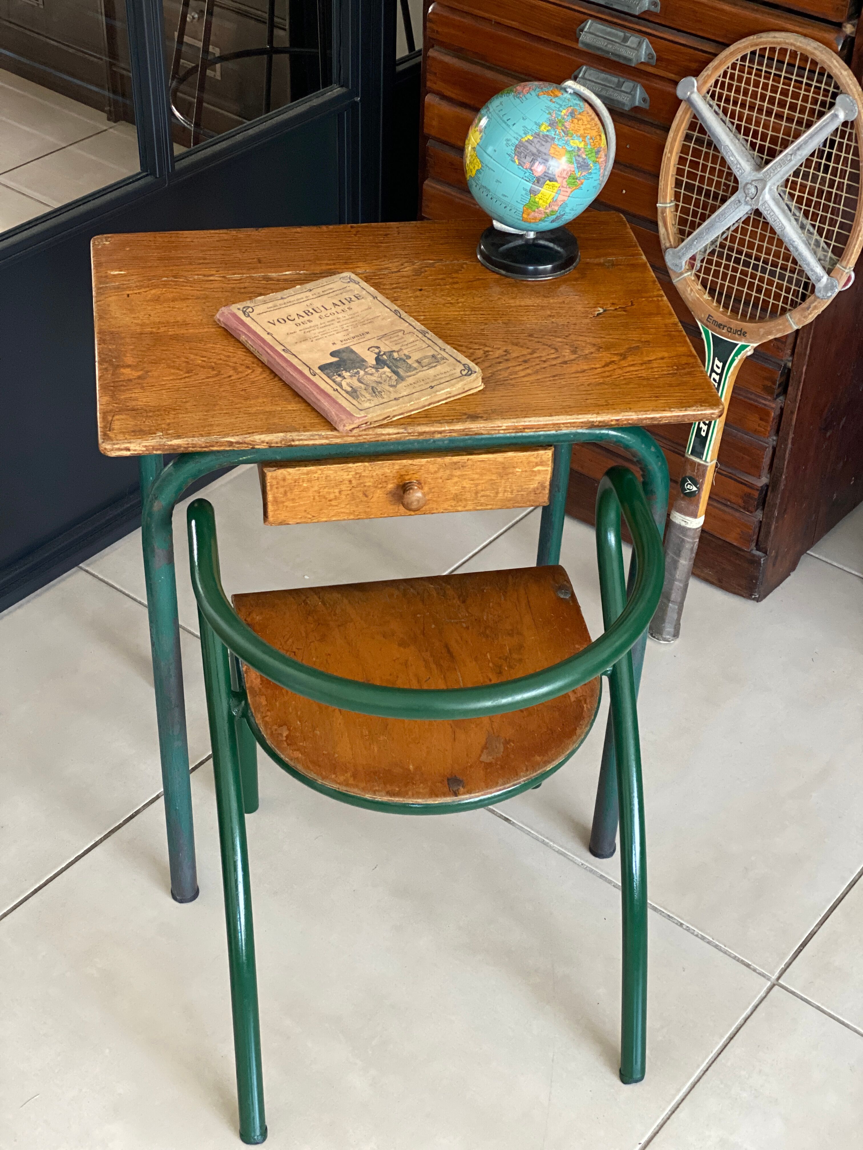 Desk and school chair set