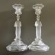 Pair of glass figure candle holders