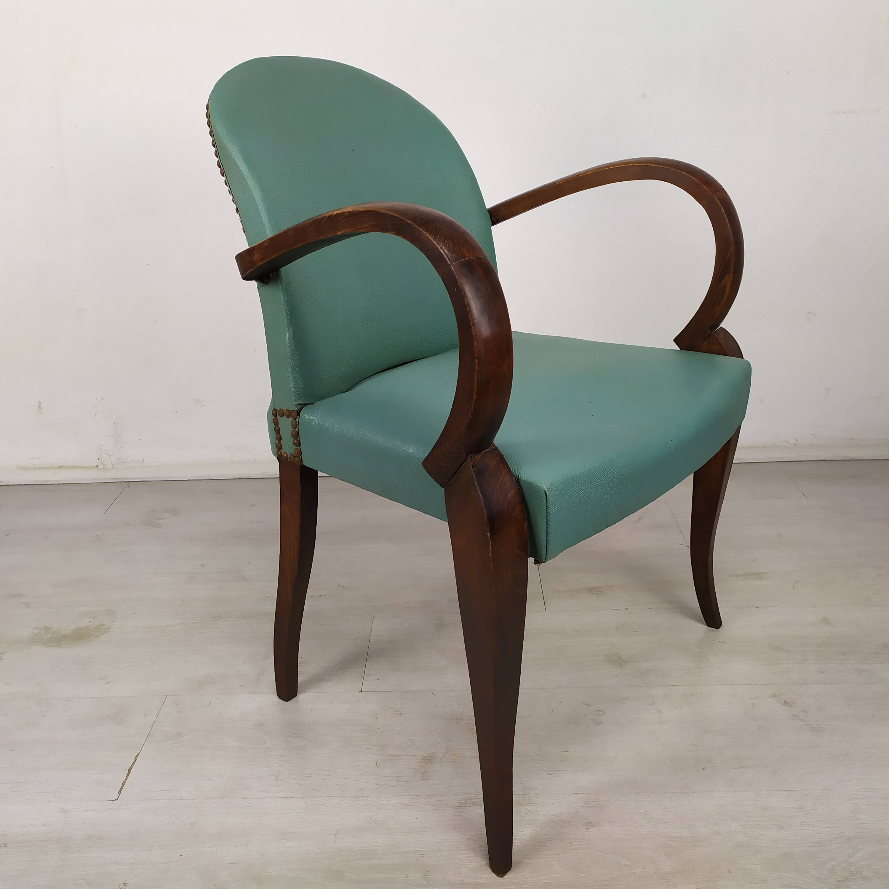 5 art deco bridge armchairs