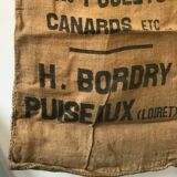 Authentic and old burlap bag 3 FARINE B.B