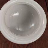 art deco white opaline globe for ceiling light diameter 20cm height 10.5cm