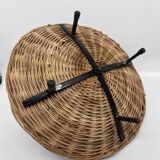 Metal and wicker basket