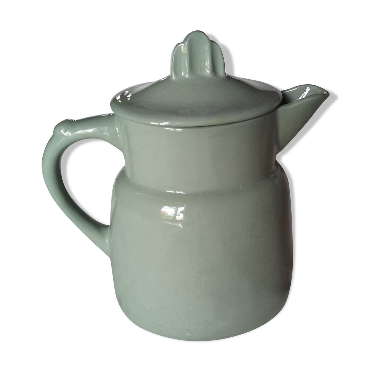 Théière années 50 bleu céladon