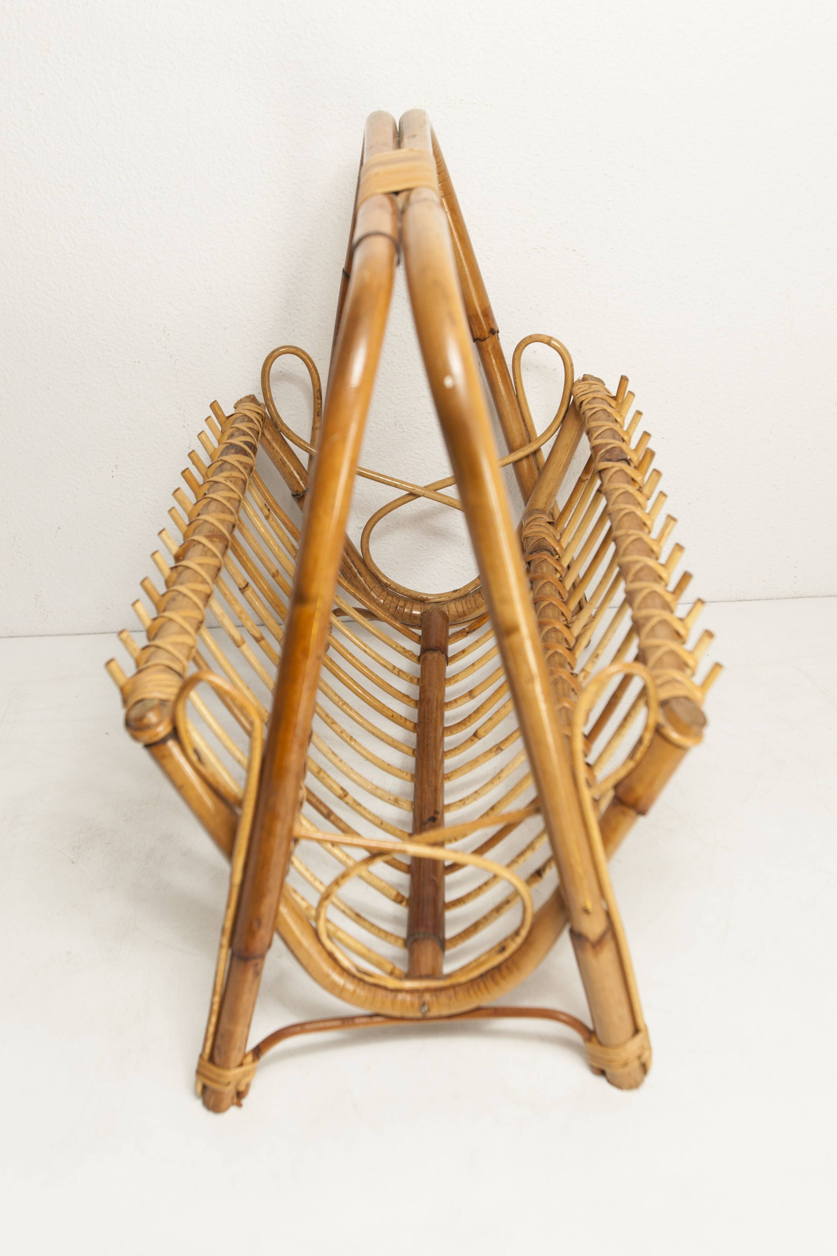 Bamboo magazine rack 1960