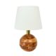 Modernist pine wooden table light, 1970s