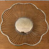 80s silver metal table baskets