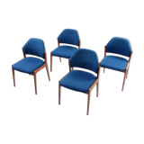 Vintage set of 4 dining table chairs designed by Hartmut Lohmeyer for Wilkhahn, 1970