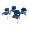 Vintage set of 4 dining table chairs designed by Hartmut Lohmeyer for Wilkhahn, 1970