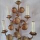 Pair of gold metal wall light