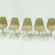 Set of 5 La Fonda Dining Chairs by Charles & Ray Eames for Vitra Herman Mil