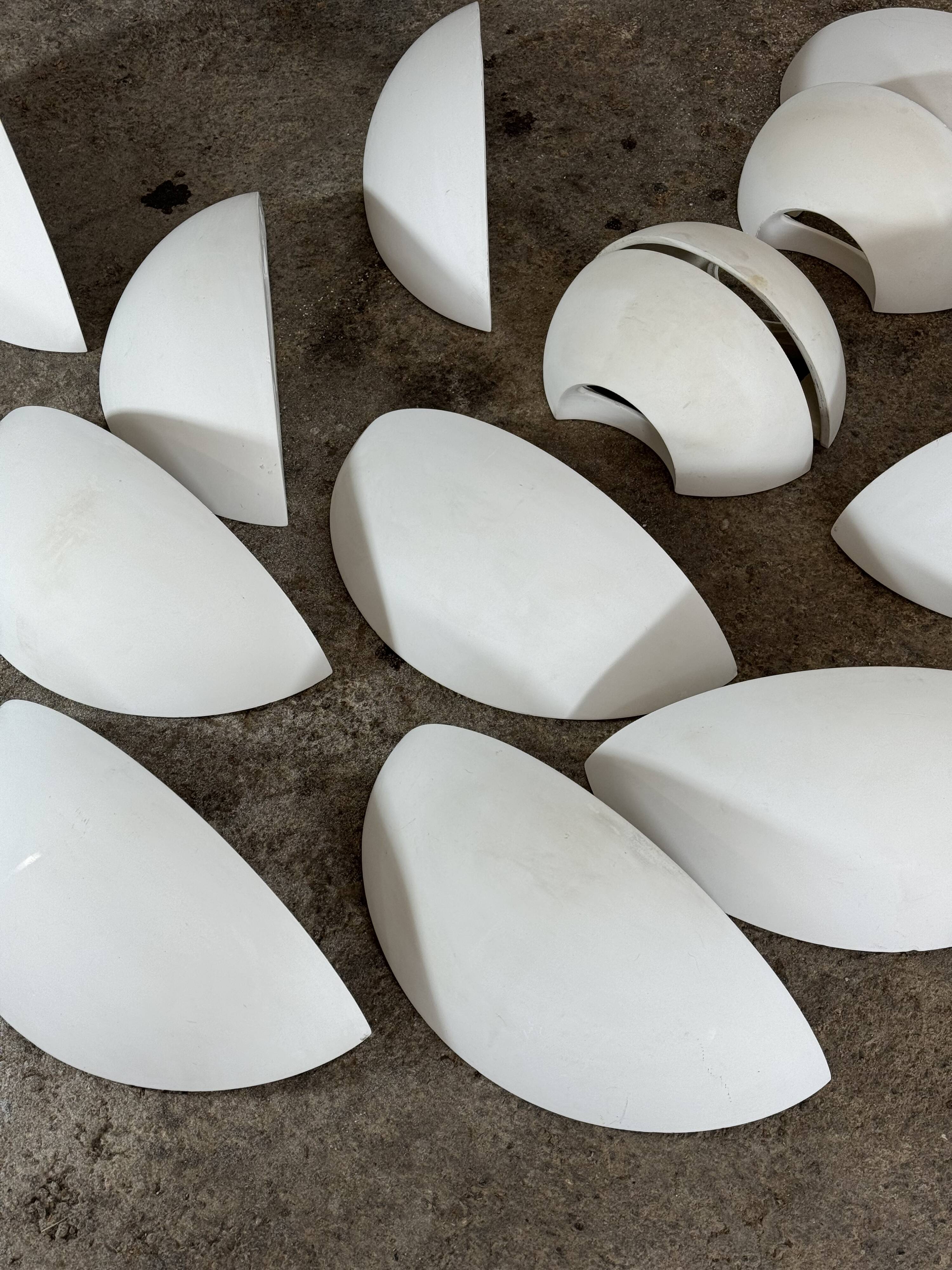 Set of 14 SEDAP plaster wall lights